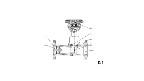 天然氣旋進旋渦流量計的結構示意圖